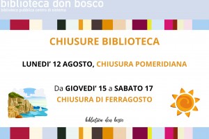 CHIUSURE biblioteca don bosco